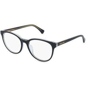 Luxottica Fashion Brillen Vertriebs GmbH Ralph 0RA7188U Damen-Brille inkl. Gläser Vollrand Rund Acetat-Gestell 54/18/145, Schwarz