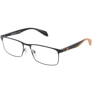Luxottica Fashion Brillen Vertriebs GmbH Emporio Armani EA1149 Herren-Brille inkl. Gläser Vollrand Eckig Metall-Gestell 56/17/145, Schwarz
