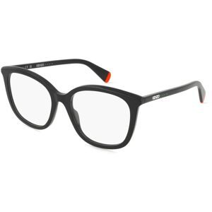Thélios Kenzo KZ50202I Unisex-Brille inkl. Gläser Vollrand Quadratisch Kunststoff-Gestell 55/18/145, Schwarz