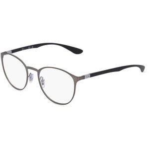 Luxottica Fashion Brillen Vertriebs GmbH Ray-Ban RX6355 Unisex-Brille inkl. Gläser Vollrand Panto Metall-Gestell 52/20/145, Grau