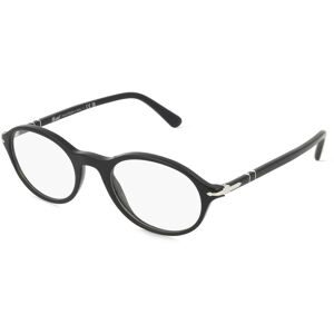 Luxottica Fashion Brillen Vertriebs GmbH Persol 0PO3351V Unisex-Brille inkl. Gläser Vollrand Oval Acetat-Gestell 50/21/145, Schwarz