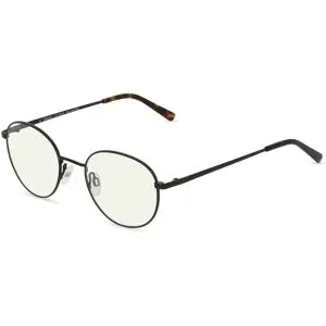Wenzhou Ouhai Glasses Co., Ltd. Fielmann OU 001 BL Unisex-Blaulichtfilterbrille ohne Sehstärke Vollrand Panto Edelstahl-Gestell, Schwarz