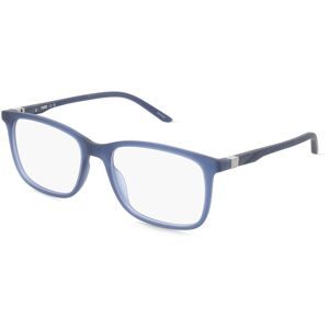 Kering Eyewear Spa Puma PU0492O Herren-Brille inkl. Gläser Vollrand Eckig Kunststoff-Gestell 55/18/145, Blau