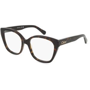 Kering Eyewear Spa Chloé CH0241O OPTICAL NATIVE CAPSULE Damen-Brille inkl. Gläser Vollrand Cat Eye Acetat-Gestell 53/17/140, Havanna