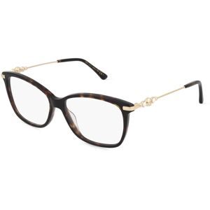 Safilo GmbH Jimmy Choo JC355 Damen-Brille inkl. Gläser Vollrand Quadratisch Acetat-Gestell 54/15/145, Havanna