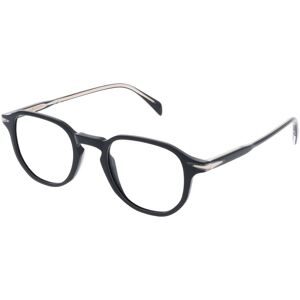 Safilo SpA David Beckham DB 1140 Herren-Brille inkl. Gläser Vollrand Quadratisch Acetat-Gestell 49/22/150, Schwarz