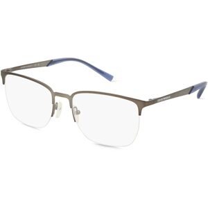 Luxottica Fashion Brillen Vertriebs GmbH Emporio Armani EA1151 Herren-Brille inkl. Gläser Halbrand Quadratisch Metall-Gestell 56/19/145, Grau
