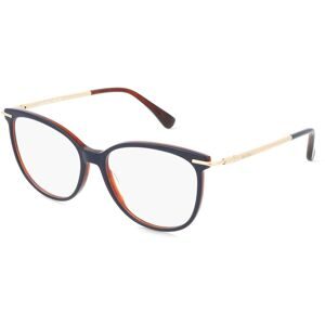 Marcolin Deutschland GmbH Max Mara MM5050 Unisex-Brille inkl. Gläser Vollrand Geometrisch Acetat-Gestell 54/15/135, Blau