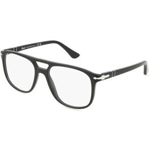 Luxottica Fashion Brillen Vertriebs GmbH Persol 0PO3329V GRETA Unisex-Brille inkl. Gläser Vollrand Pilot Acetat-Gestell 52/18/145, Schwarz