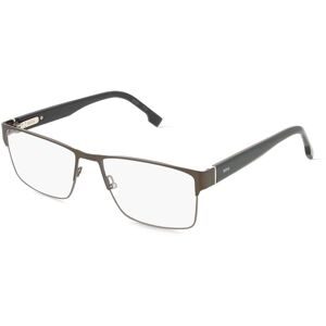 Safilo SpA Boss 1764 Herren-Brille inkl. Gläser Vollrand Eckig Metall-Gestell 59/18/155, Grau