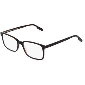 Kering Eyewear Spa Montblanc MB0152O Unisex-Brille inkl. Gläser Vollrand Quadratisch Kunststoff-Gestell 56/17/145, Havanna