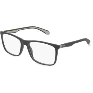 Safilo GmbH Polaroid PLD D477 Herren-Brille inkl. Gläser Vollrand Quadratisch Kunststoff-Gestell 56/17/145, Schwarz