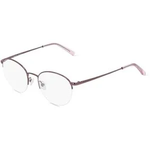 Eyestar Limited (China) Fielmann MI 054 CL Damen-Brille inkl. Gläser Halbrand Oval Edelstahl-Gestell 49/19/140, Lila