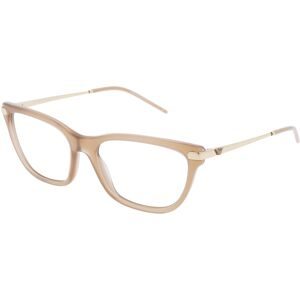 Luxottica Fashion Brillen Vertriebs GmbH Emporio Armani EA3262 Damen-Brille inkl. Gläser Vollrand Cat Eye Acetat-Gestell 54/17/140, Beige