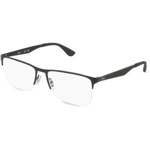 Luxottica Fashion Brillen Vertriebs GmbH Ray Ban 0RX6335 Herren-Brille inkl. Gläser Halbrand Quadratisch Metall-Gestell 54/17/145, Schwarz
