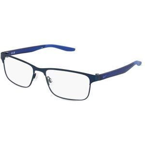 Marchon Germany GmbH Nike 8130 Unisex-Brille inkl. Gläser Vollrand Quadratisch Metall-Gestell 56/16/140, Blau