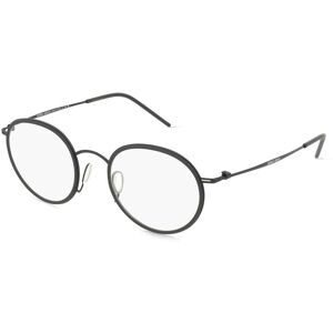 Luxottica Fashion Brillen Vertriebs GmbH Giorgio Armani AR5155 Herren-Brille inkl. Gläser Vollrand Rund Metall-Gestell 49/21/145, Schwarz