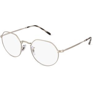 Luxottica Fashion Brillen Vertriebs GmbH Ray-Ban RX6465 Unisex-Brille inkl. Gläser Vollrand Geometrisch Metall-Gestell 51/20/140, Silber