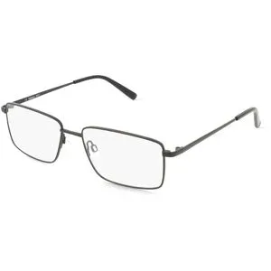 Matt Optical Co., LTD. Fielmann MO 003 CL RIKO Herren-Brille inkl. Gläser Vollrand Quadratisch Edelstahl-Gestell 54/17/145, Schwarz
