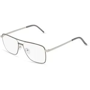 Wenzhou Bada Optical Co. , LTD Fielmann BD 501 CL Herren-Brille inkl. Gläser Halbrand Quadratisch Edelstahl-Gestell 56/15/145, Silber