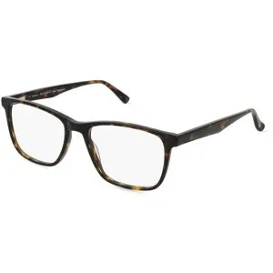 C&S CO. LTD. Fielmann ABC 075 FLEX CL Herren-Brille inkl. Gläser Vollrand Quadratisch Acetat-Gestell 56/18/150, Havanna