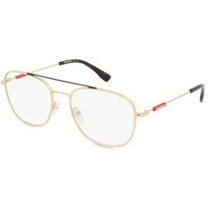 Safilo GmbH Dsquared2  D2 0047 Herren-Brille inkl. Gläser Vollrand Pilot Metall-Gestell 56/18/140, Gold