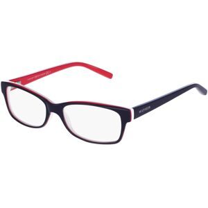 Safilo SpA Tommy Hilfiger TH1018 Unisex-Brille inkl. Gläser Vollrand Quadratisch Acetat-Gestell 52/16/145, Blau