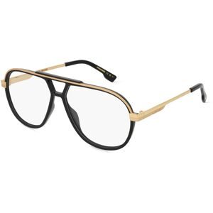 Safilo GmbH Dsquared2 D2 0113 Herren-Brille inkl. Gläser Vollrand Pilot Kunststoff-Gestell 58/12/145, Schwarz