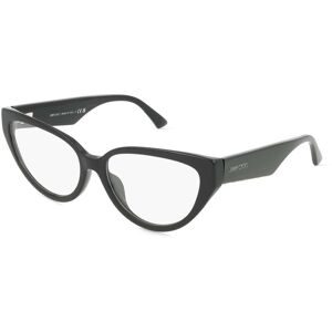Luxottica Fashion Brillen Vertriebs GmbH Jimmy Choo JC3023HU Damen-Brille inkl. Gläser Vollrand Cat Eye Acetat-Gestell 55/16/140, Schwarz