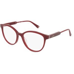 DE RIGO Vision D.A.CH. GmbH Nina Ricci NRIVNR314 Unisex-Brille inkl. Gläser Vollrand Butterfly Kunststoff-Gestell 52/17/140, Rot