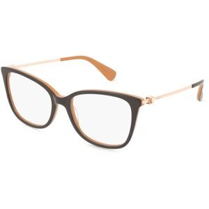 Marcolin Deutschland GmbH Max Mara MM5079 Unisex-Brille inkl. Gläser Vollrand Quadratisch Acetat-Gestell 54/17/140, Braun
