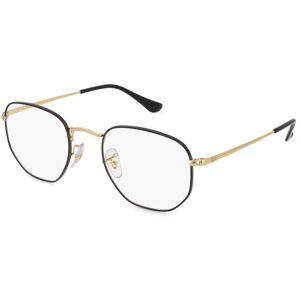Luxottica Fashion Brillen Vertriebs GmbH Ray-Ban 0RX6448 Unisex-Brille inkl. Gläser Vollrand Quadratisch Metall-Gestell 51/21/145, Schwarz