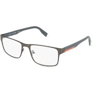 Marchon Germany GmbH Lacoste L2283 Unisex-Brille inkl. Gläser Vollrand Quadratisch Edelstahl-Gestell 55/18/145, Grau