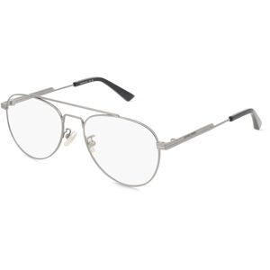 Kering Eyewear Spa Bottega Veneta BV1340OK Unisex-Brille inkl. Gläser Vollrand Pilot Metall-Gestell 54/18/145, Grau