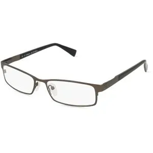 Suncute Industries Co., Ltd. Fielmann MC 575 FLEX CL Herren-Brille inkl. Gläser Vollrand Quadratisch Metall-Gestell 56/17/140, Grau