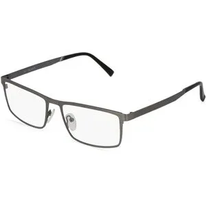 Suncute Industries Co., Ltd. Fielmann MC 535 CL Herren-Brille inkl. Gläser Vollrand Quadratisch Edelstahl-Gestell 56/17/140, Grau