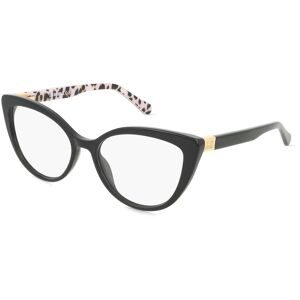 Safilo GmbH Moschino MOL500 Damen-Brille inkl. Gläser Vollrand Cat Eye Acetat-Gestell 54/17/140, Schwarz