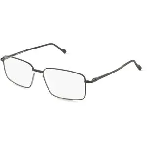 Stepper Eyewear LTD. Fielmann COMFORT 134 FLEX CL GOETZ Herren-Brille inkl. Gläser Vollrand Quadratisch Beta Titan-Gestell 56/15/140, Schwarz