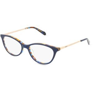 Safilo GmbH Fossil FOS 7196 Damen-Brille inkl. Gläser Vollrand Oval Acetat-Gestell 52/16/140, Blau