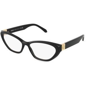 Luxottica Fashion Brillen Vertriebs GmbH Versace 0VE3356 Damen-Brille inkl. Gläser Vollrand Cat Eye Acetat-Gestell 55/16/140, Schwarz