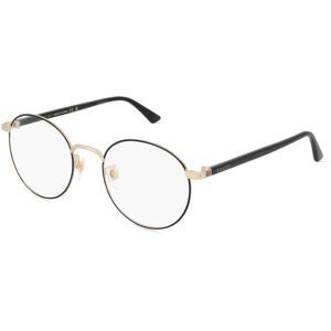 Kering Eyewear Spa Gucci GG0297OK Unisex-Brille inkl. Gläser Vollrand Rund Metall-Gestell 52/21/150, Schwarz