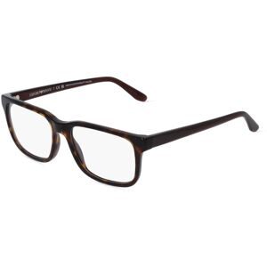 Luxottica Fashion Brillen Vertriebs GmbH Emporio Armani EA 3218 Herren-Brille inkl. Gläser Vollrand Quadratisch Acetat-Gestell 55/17/145, Havanna