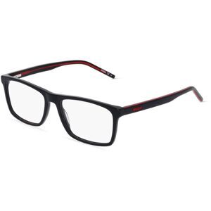 Safilo SpA Hugo HG 1198 Herren-Brille inkl. Gläser Vollrand Quadratisch Acetat-Gestell 56/17/145, Schwarz