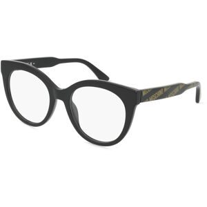 Safilo GmbH Moschino 613 Unisex-Brille inkl. Gläser Vollrand Cat Eye Acetat-Gestell 51/19/140, Schwarz