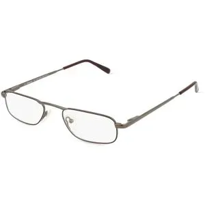 Suncute Industries Co., Ltd. Fielmann MC 309 MOD HALF FLEX CL Herren-Brille inkl. Gläser Vollrand Halb Metall-Gestell 48/19/145, Grau