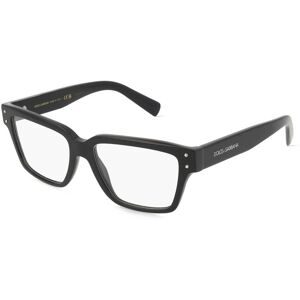 Luxottica Fashion Brillen Vertriebs GmbH Dolce&Gabbana 0DG3383 Herren-Brille inkl. Gläser Vollrand Quadratisch Acetat-Gestell 53/16/145, Schwarz
