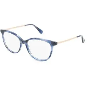 Marcolin Deutschland GmbH Max Mara MM5008 Unisex-Brille inkl. Gläser Vollrand Quadratisch Acetat-Gestell 52/16/140, Blau