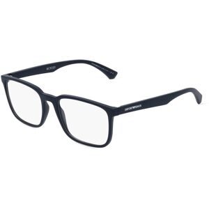 Luxottica Fashion Brillen Vertriebs GmbH Emporio Armani EA3178 Herren-Brille inkl. Gläser Vollrand Quadratisch Kunststoff-Gestell 55/19/145, Blau