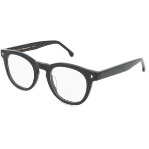 DE RIGO Vision D.A.CH. GmbH Lozza VL4348 Unisex-Brille inkl. Gläser Vollrand Panto Acetat-Gestell 49/22/145, Schwarz