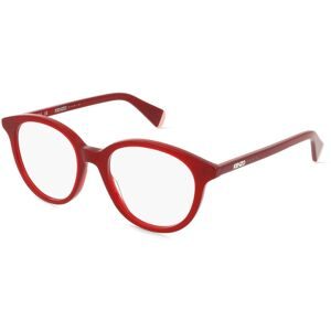 Thélios Kenzo KZ50179I AKA Damen-Brille inkl. Gläser Vollrand Rund Acetat-Gestell 50/18/145, Rot